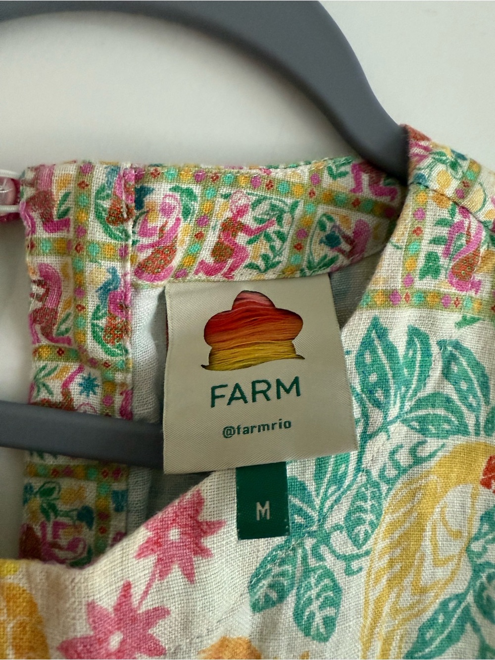 FARM Rio Girls Tropical Embroidered Top in Pink, Green, Blue, Orange, Yellow - Picture 4 of 5